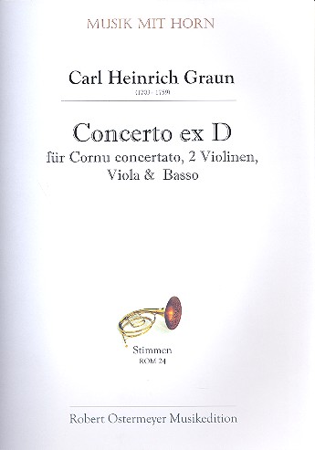 Konzert D-Dur fr Horn, 2 Violinen, Viola und Bc,  Stimmen