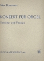 Konzert fr Orgel, Streicher und Pauken Partitur