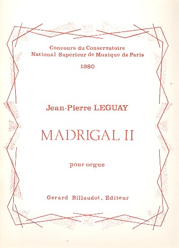 Madrigal 2 pour orgue (1980)