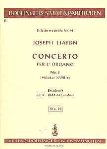 Konzert C-Dur Nr.2 Hob.XVIII:8 für Orgel und Orchester, Studienpartitur
