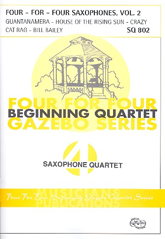 Four for four saxophones vol.2 score and parts Gazebo series