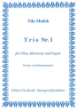 Trio Nr.1 fr Flte, Klarinette und Fagott Partitur und Stimmen