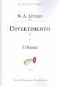 Divertimento op.11 fr 3 Hrner Partitur und Stimmen