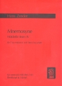Mnemosyne fr Frauenstimme und Streichquartett Partitur