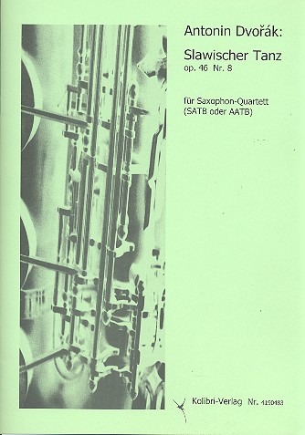 Slawischer Tanz op.46,8 fr 4 Saxophone (SATB oder AATB),  Partitur und Stimmen Reitz, Stefan, ed