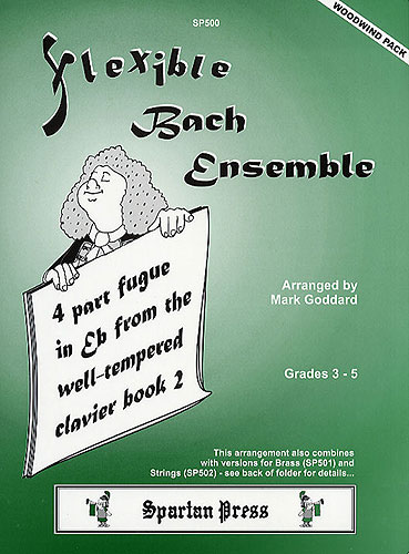 Flexible Bach ensemble woodwind pack, score+parts 4 part fugue in eb from the well-tempered clavier book 2