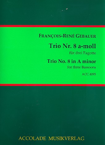 Trio a-Moll Nr.8 für 3 Fagotte Partitur und Stimmen