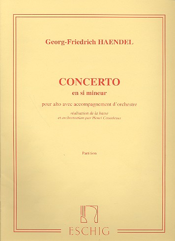 Concerto si mineur pour alto et orchestre partition de poche