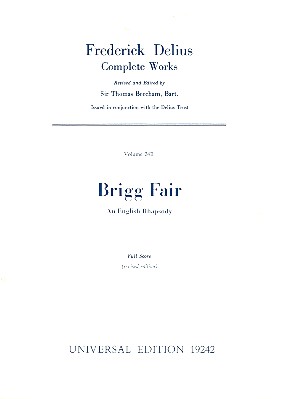 Brigg fair an English rhapsody for orchestra, Studienpartitur Beecham, Th., ed