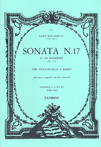 Sonata do maggiore no.17 per violoncello e basso nella stesura originale per 2 violoncelli