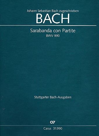 Sarabanda con Partite BWV990 für Cembalo