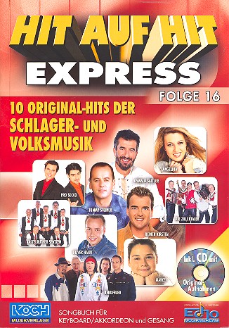 Hit auf Hit Express Band 16 (+CD): 10 Original-Hits der Schlager- und Volksmusik