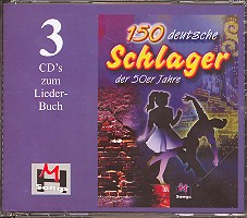 150 deutsche Schlager der 50er Jahre 3 CD's zum Liederbuch