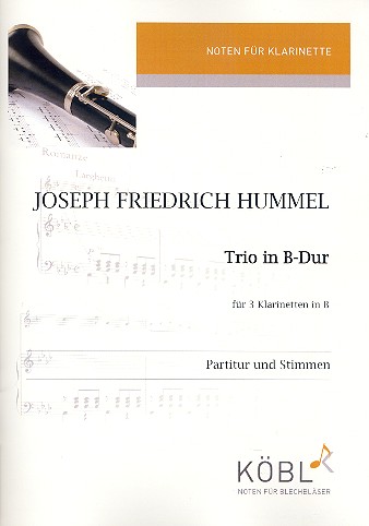 Trio B-Dur fr 3 Klarinetten in B Partitur und Stimmen
