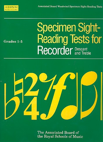 Specimen sight-reading tests for recorder (S/A)