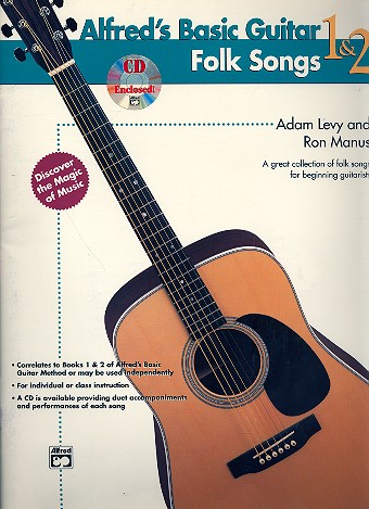 Folksongs: for Guitar (with text) correlates to Alfred's basic guitar vol.1 and 2 Manus, Ron, ed