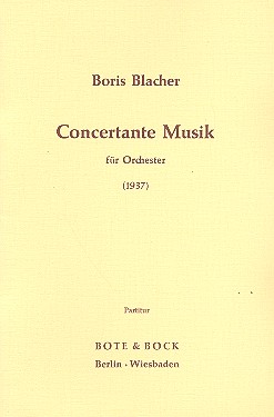 Concertante Musik fr Orchester Studienpartitur