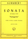 Sonata a minor D821 for arpeggione and piano for viola and piano