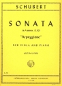 Sonata a minor D821 for arpeggione and piano for viola and piano