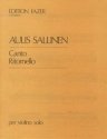 Canto Ritornello fr Violine solo