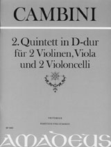 Quintett D-Dur Nr.2 fr 2 Violinen, Viola und 2 Violoncelli Partitur und Stimmen