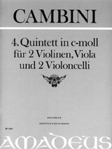 Quintett c-Moll Nr.4 fr 2 Violinen, Viola und 2 Violoncelli,  Partitur und Stimmen