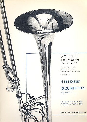 10 quintettes pour 2 trompettes, cor, trombone et tuba, partition+parties (degre moyen)