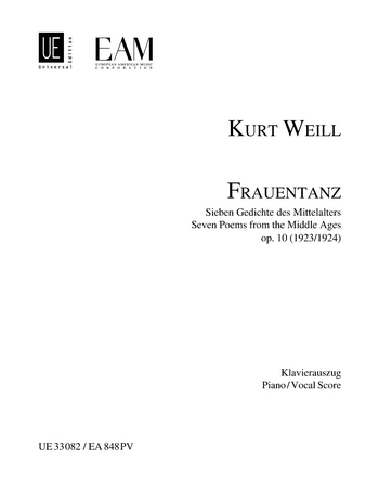 Frauentanz op.10 fr Sopran, Flte, Viola, Klarinette, Horn und Fagott fr Sopran und Klavier
