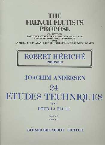 24 études techniques op.63 vol.2 (nos.13-24) pour la flute Hériché, R., ed