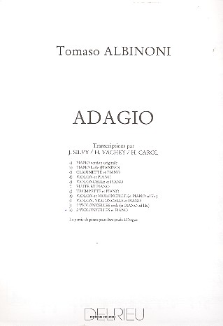 Adagio pour 2 violoncelles et piano (orgue)