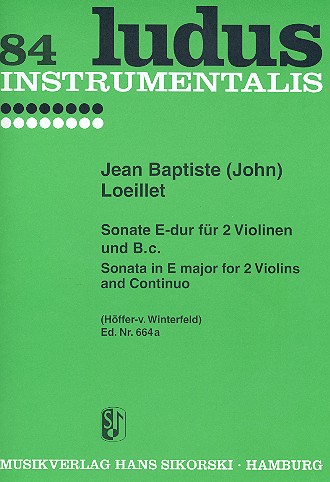 Sonate E-Dur fr 2 Violinen und Bc