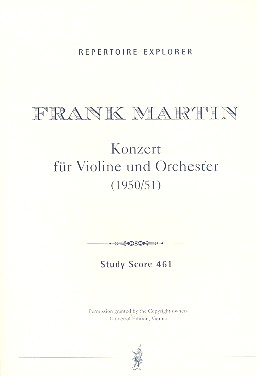 Konzert fr Violine und Orchester Studienpartitur