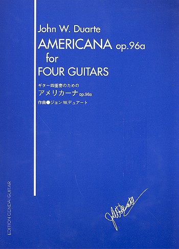 Americana op.96a for 4 guitars, score+parts (1992)