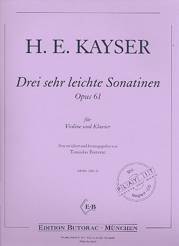 3 sehr leichte Sonatinen op. 61 (+CD) fr Violine und Klavier