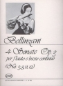 4 Sonaten aus op.3 für Flöte und Bc