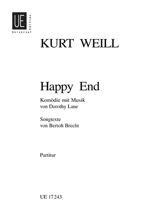 Happy End Komdie mit Musik Partitur Lane, Dorothy, Text