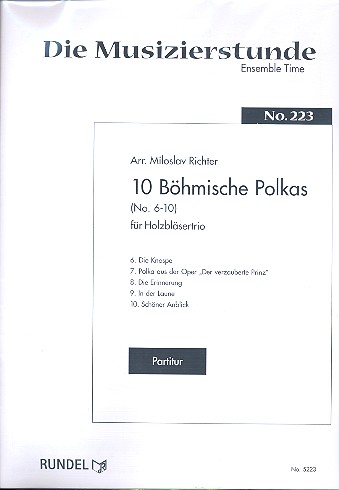 10 bhmische Polkas Band 2 (Nr.6-10) fr 3 Holzblser (variabel) Partitur und Stimmen