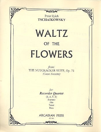 Waltz of the Flowers from Nutcracker Suite op.71 for 4 recorders score and parts