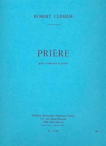 Prire pour trombone et piano