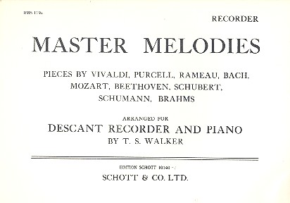 Master Melodies for descant recorder and piano