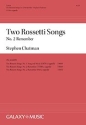 Remember for mixed chorus a cappella, score (en) 2 Rossetti songs no.2