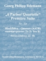 Premire Suite aus 6 Pariser Quartette fr 4 Blockflten (AATB) und Bc ad lib. Partitur und Stimmen