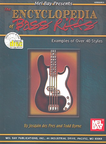 The encyclopedia of bass riffs (+2CDs): examples of over 40 styles