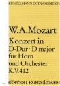 Konzert D-Dur KV412 fr Horn und Orchester Partitur
