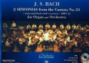 2 Sinfonien aus der Kantate BWV35 (+CD) fr Orgel und Orchester Orgelstimme
