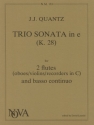 Trio Sonata e minor K28 for 2 flutes (oboes, violins, recorders) and bc