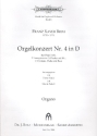 Konzert D-Dur Nr.4 fr Orgel solo, 2 Trompeten, 2 Violinen, Viola und Bc (Pauken ad lib) Orgel