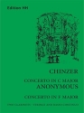 Konzert C-Dur   und Anonymus Konzert F-Dur fr 2 Klarinetten, Streicher und Bc,  Partitur