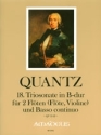 Sonate B-Dur Nr.18 QV2:42 fr 2 Flten (Flte, Violine) und Bc
