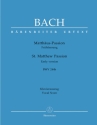 Matthus-Passion (Frhfassung) BWV244b fr Soli, gem Chor und Orchester Klavierauszug (en/dt)